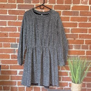 PiPhany Dress ‘Broadway’ Cinched Waist Gray & Black Sparkle Size Medium